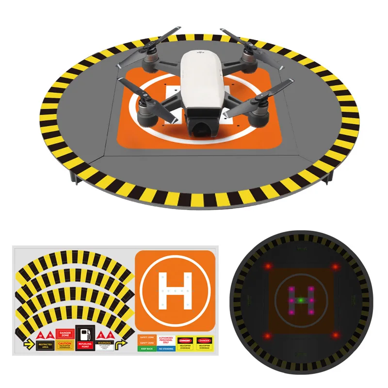 Parking Apron Night Flight Lighting Landing Pad For DJI phantom 3 4 4pro Mavic Pro 1 2 zoom air spark Parrot Bebop Drone portable 1 (2)