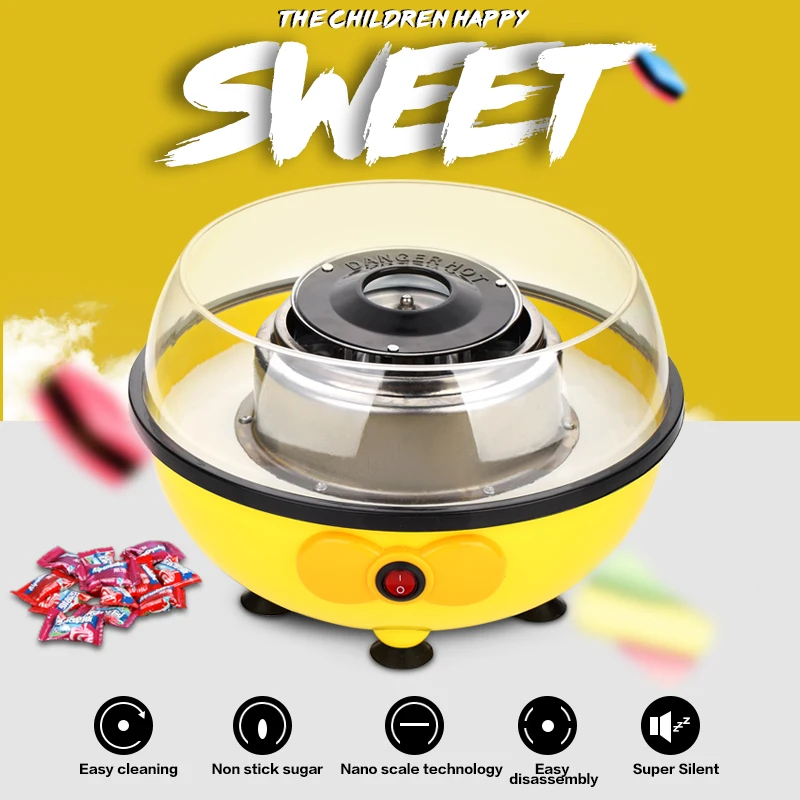 Mini Home Sweet Sugar Cotton Candy Maker Machine Electric DIY Sweet Candy Floss Spun Sugar Maker Machine For Children Kids Gift