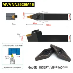 Mvvnn2525m16 72.5 градусов внешняя Расточные Инструменты держатель для vnmg160404 vnmg160408 используется на станках с ЧПУ Токарные станки машины