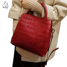 Первый слой из воловьей кожи, крокодиловый узор, женские сумки, дизайнерские женские сумки, сумки через плечо, Maidy