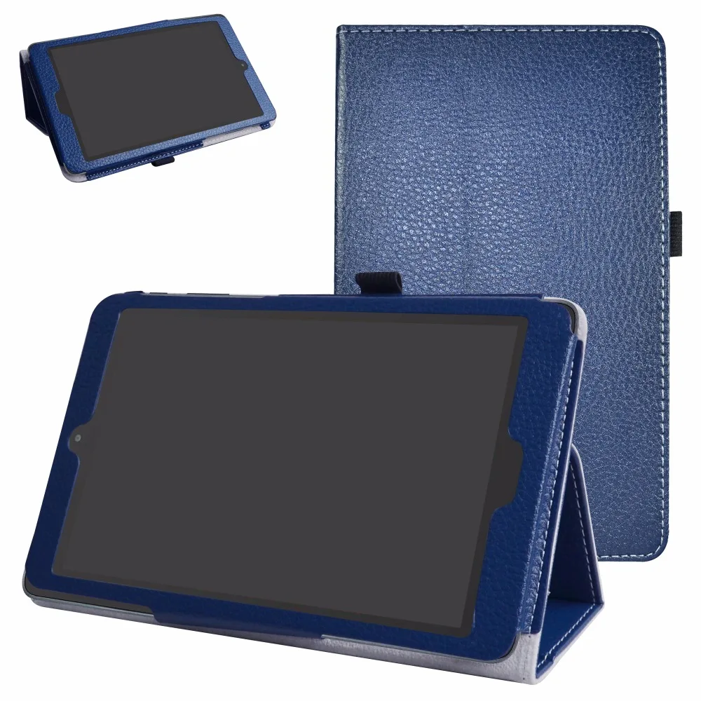 Baratos Soporte plegable de cuero de la PU a prueba de golpes a prueba Tablet caso para Alcatel A30 TABLET 8 \
