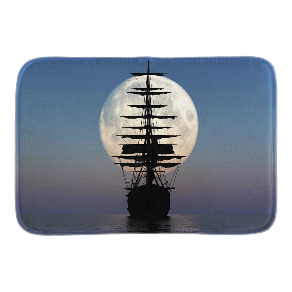 Придверные коврики Life Of A Pirate Home Decor со мной пиратский корабль под лунным светом