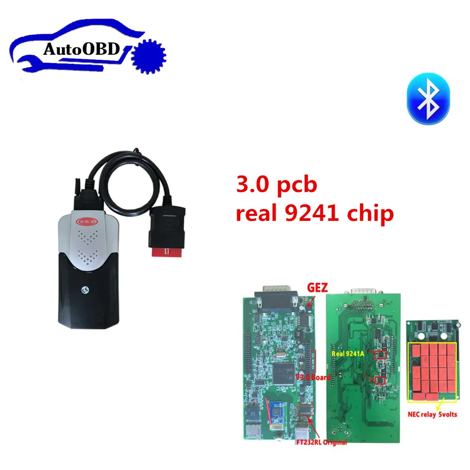 

10pcs/lot DHL V3.0 PCB full chip VD tcs cdp pro plus new vci with bluetooth mvd with N-EC multidiag software can choose