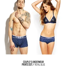 Один комплект = 2 шт. cueca пару моделей нижнее белье хлопок Для мужчин боксер+ леди трусы мужские хлопковые боксеры шорты брюки мужские боксеры