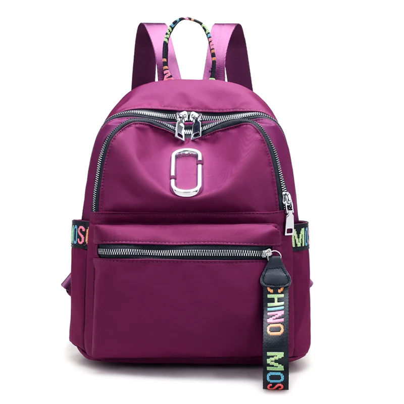 Fashion Women Backpack Teenage Youth Girls School Daily Daypacks Exquisite Colored Letters Ribbon Student Waterproof Backpack