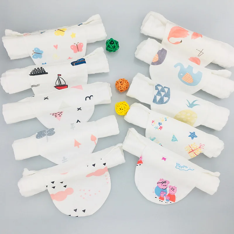 

Baby Sweat Towel Pure Cotton High Density Children's Sweat Towel Gauze Four Layers Baby Pad Backscarf can be customized