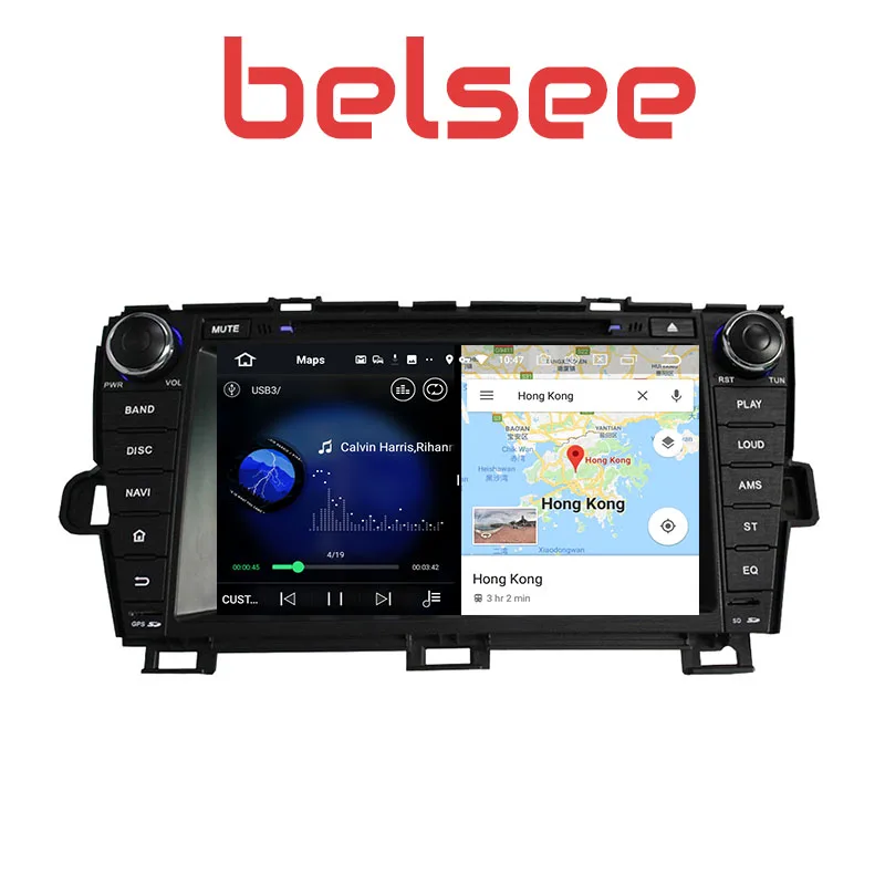 Clearance Belsee 4GB GPS Android 8.0 Car DVD Radio Multimedia Player Head Unit for Toyota Prius Left Hand Drive 2009 2010 2011 2012 2013 5