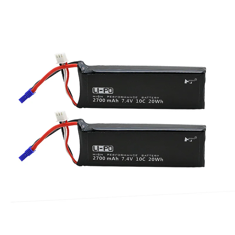 

Hubsan H501S lipo battery 7.4V 2700mAh 10C Batteies 2pcs for Hubsan H501C rc Quadcopter Airplane drone Spare Parts