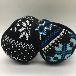 Warm the cold winter knitting jacquard earmuffs fashionable men and women general folding earmuffs Warm the cold winter knitting jacquard earmuffs fashionable men and women general folding earmuffs