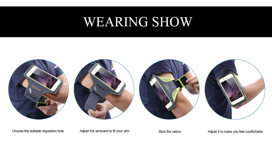 4.75.5 inch Men Women Running Arm Band Case For Apple iPhone 6 6S6 Plus6S Plus Clear Touch Screen Waterproof Sport Cover Bag (13)