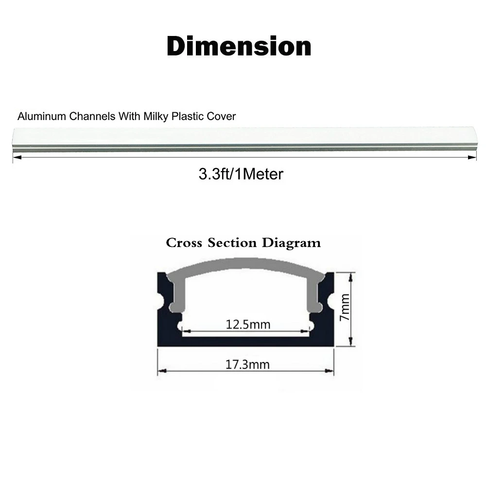 Luzes Led Bar 10mm 12mm 3528 5050 bar Inner Width : 12mm