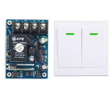 

DC12V 24V 36V 48V 1CH Wireless Remote Control Switch Receiver + Wall Panel Remote Transmitter Sticky Remote Smart Home Switch