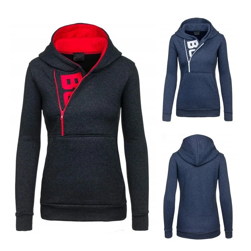 ZOGAA Women Fashion Fleeces Sweatshirts Hooded Candy Colors Solid Sweatshirt Long Sleeve Pullovers Clothing Sudaderas Mujer