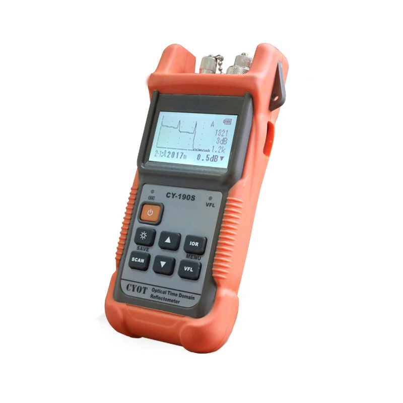 

ZHWCOMM CY-190s Handheld OTDR 60KM Fiber find fault tester 1310nm Fiber breakpoint fault detector with VFL FC/SC Connector