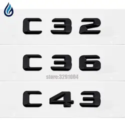 Автомобильный Стайлинг для Mercedes Benz AMG W201 W202 W203 W204 c-класса C32 C36 C43 багажника Задняя эмблема для багажника знак буквы алфавита наклейка