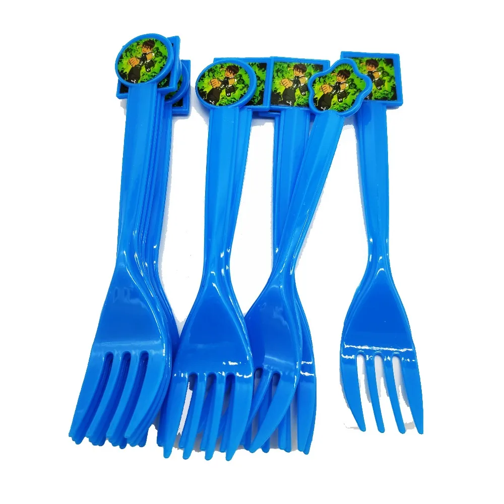 

10PCS/LOT BEN 10 PLASTIC FORKS HAPPY BIRTHDAY PARTY USE FORKS BEN 10 FORKS KIDS BIRTHDAY PARTY FAVORS BEN 10 PLASTIC FORKS