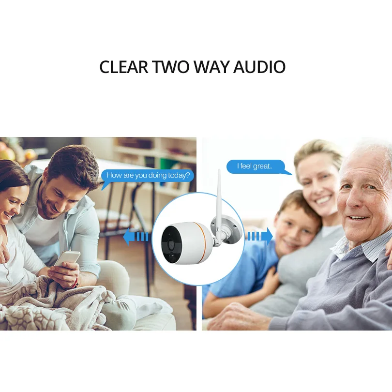 Weтранс камера видеонаблюдения системы безопасности HD 1080P Wifi мини NVR комплект видеонаблюдения домашняя беспроводная IP камера комплект аудио открытый