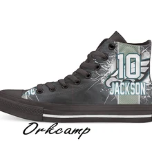 Philadelphia футболист Джексон высокие парусиновые туфли на заказ прогулочные туфли