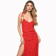 Sexy Club Dress Women Backless Cami Dress Night Party Low Cut Elegant Dress Print Slim Fit Side Split Leg Open Vestidos 2019 Sexy Club Dress Women Backless Cami Dress Night Party Low Cut Elegant Dress Print Slim Fit Side Split Leg Open Vestidos 2019