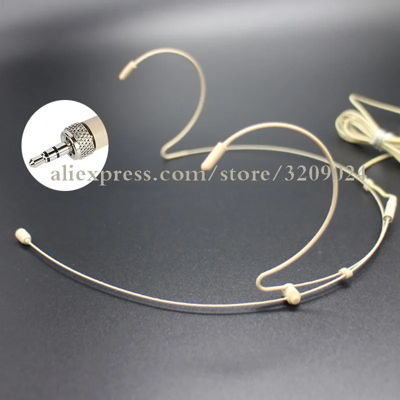 

Pro Dual Ear Head Headset Mic Headworn Microphone for Sennheiser EW 100 300 500 G1 G2 G3 Wireless Microfono System