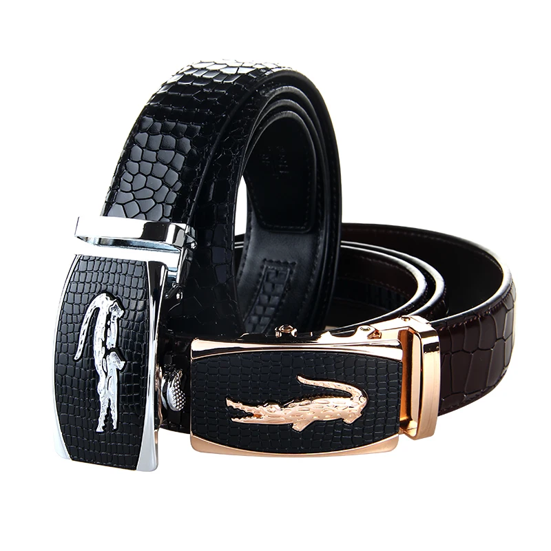 Ремень мужской из натуральной кожи с крокодиловой текстурой 140 см|belt rubber|belt trimbelt