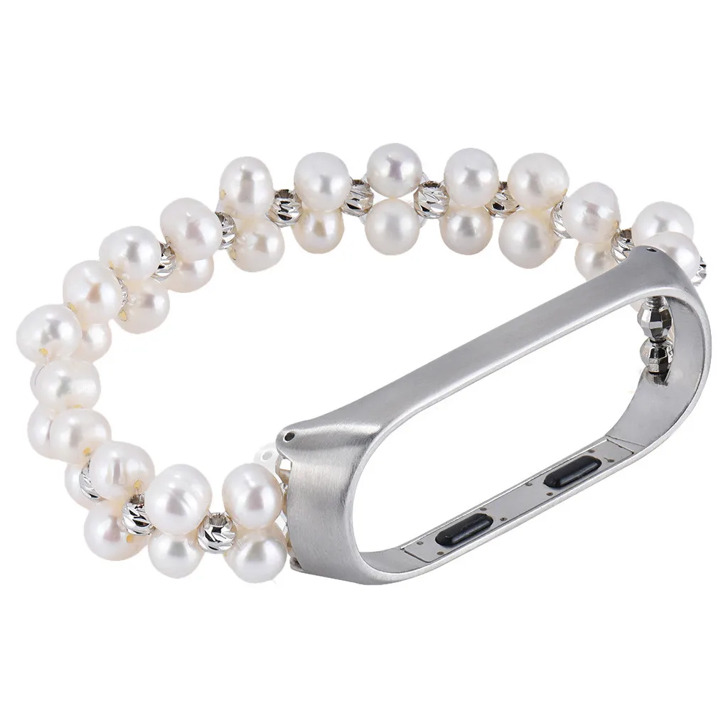 

Pearl String Smart Watch Wristband For Xiaomi Mi Band 4 Bracele For Women Men Sports Daily Wristband For Travel Party Home
