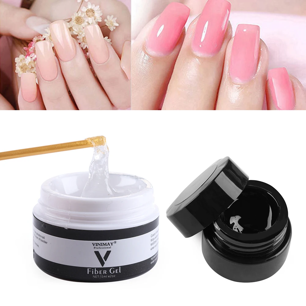 

5/15ML Nail Fiberglass Extension Nail Extend Polygel Hard Jelly Quick Building UV Gel Soaking-Off Nail Builder Gel Manicure Tips