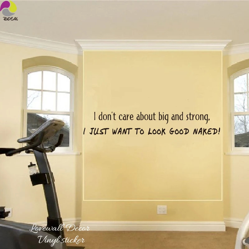 Look good naked gym fitness workout Office quote Wall Sticker Inspiration motivational vinyl wall decal Exercise Saying Vinyl