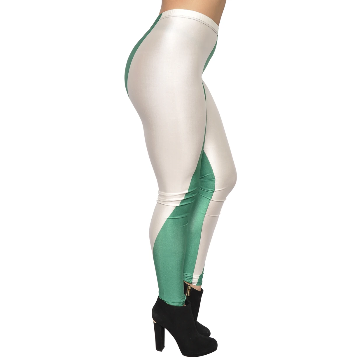 Women's Nigeria Flag FIFA Cup Leggings Medium White (2)