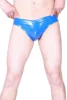 New Men's Faux Leather Tight Underpants Fashion Sexy Panties Stage Catwalk Shorts 5