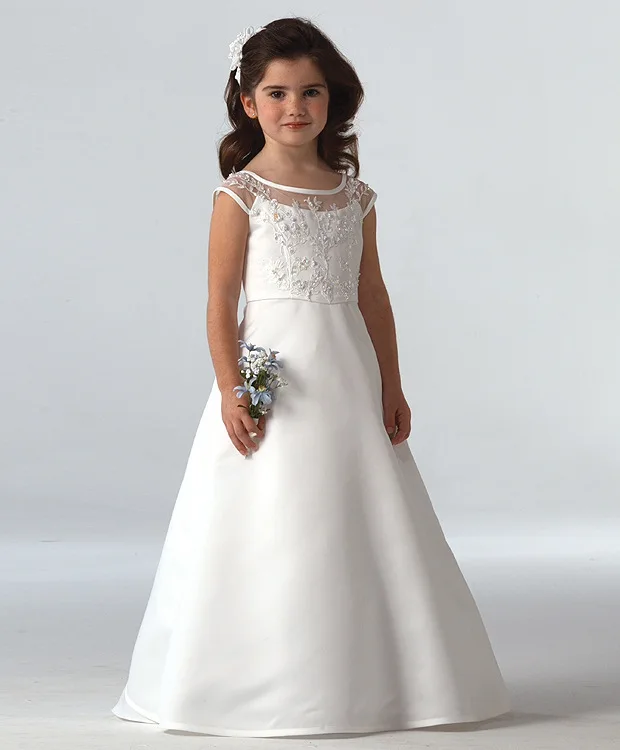 Hot-Sale-2017-Elegant-SexeMare-Flower-Girl-Dresses-Appliques-Long-Princess-Party-Pageant-first-communion-dresses
