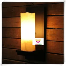 Ретро американский кантри спальня прикроватная мраморная железная настенная лампа отель проект лампа освещение коридоров освещение для лестниц