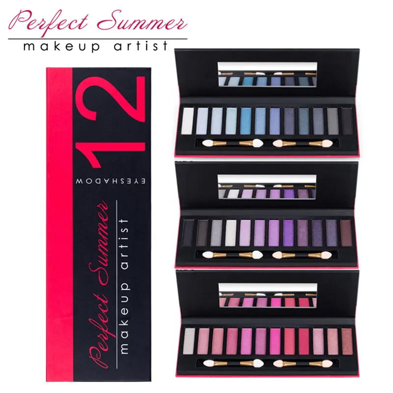 

Perfect Summer Eye Shadow 12 Colors Palette Makeup Eye Shadow Kit High Quality Long Lasting Eye Shadow Shimmer Matte Eyeshadow