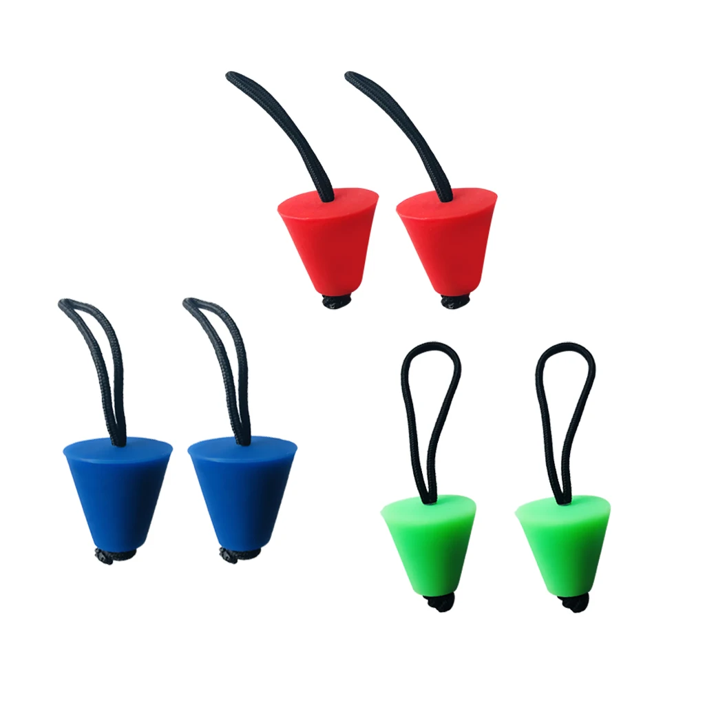 6 Pieces Rubber Universal Kayak Canoe Boat Dinghy Scupper Plugs Drain Holes Stopper Bungs Replacement Accessories