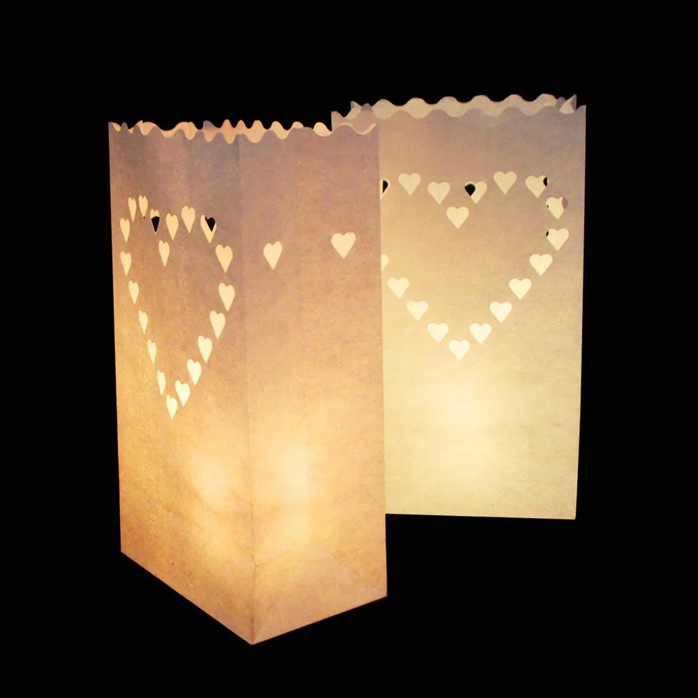 Wholesale Light Holder Luminaria White Paper Lantern Candle Bag for