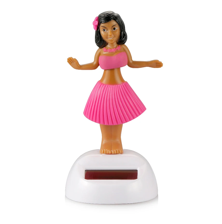 Car Ornament Dancing Hula Girl Swinging Bobble Toy Gifts Automobiles Decoration Auto Interior Home Decor Solar Girls Accessories (13)