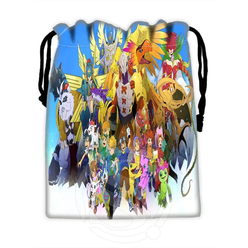 Fashion Design Custom Digimon 3 drawstring bags for mobile phone tablet PC packaging Gift Bags18X22cm SQ00715