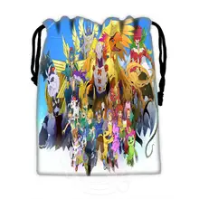 Fashion Design Custom Digimon #3 drawstring bags for mobile phone tablet PC packaging Gift Bags18X22cm SQ00715-@H0285