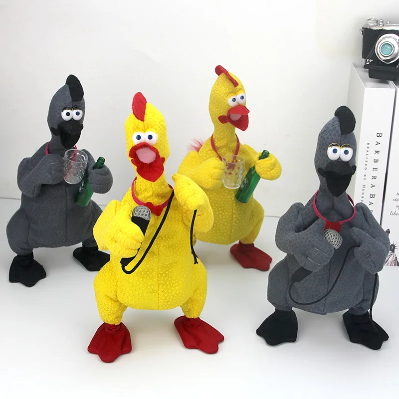 [Funny] очень милые животные Электронные Животные Музыка танец говорить пение кричащий певец курица Робот Плюшевые игрушки куклы дети
