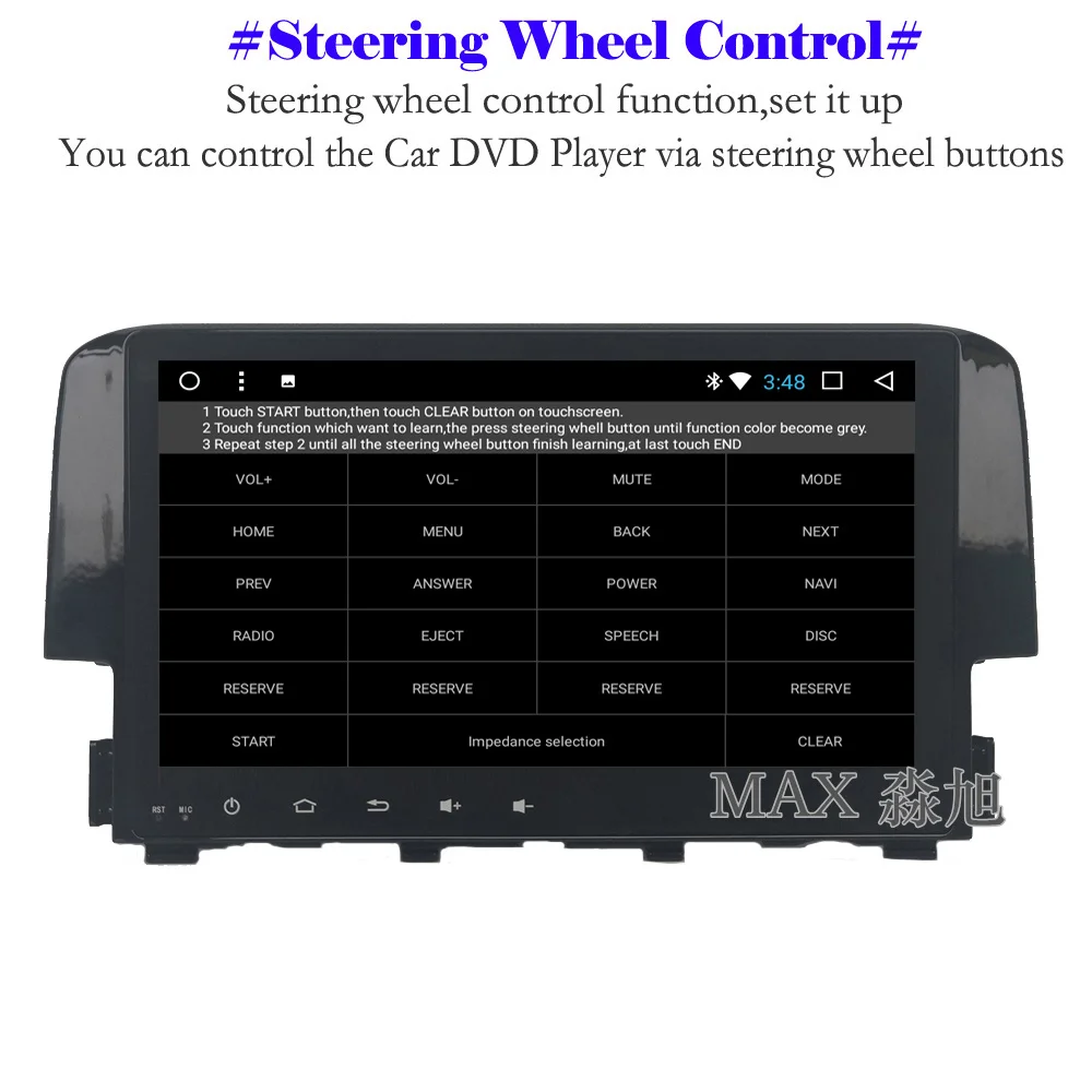 Perfect MAX 2G RAM 32G ROM Android 8.1.0 Car DVD Player for Honda Civic 2015 2016 2017 Car Radio RDS Bluetooth Call/Music 4G WiFi SWC 4