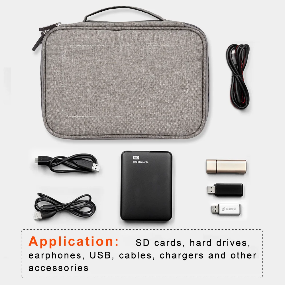 Waterproof Electronic Organizer Travel Bag Digital Usb Gadget Backpack Organizer Cable Charger Storage Case Device Organizer (2)