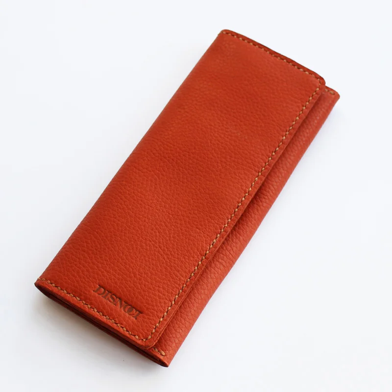 

DISNOCI Handmade Women Wallets Genuine Leather Long Cowhide Lady Clutch Cell Phone Fashion Female Card Holder Purse