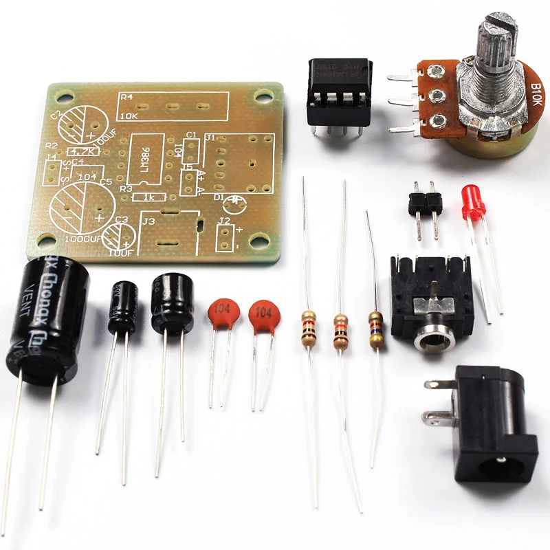 LM386 электронный DIY Kit супер плата мини-усилителя DIY Усилитель Kit 3 V-12 V Мощность усилитель костюм Fun ICSK025A для небольших Динамик