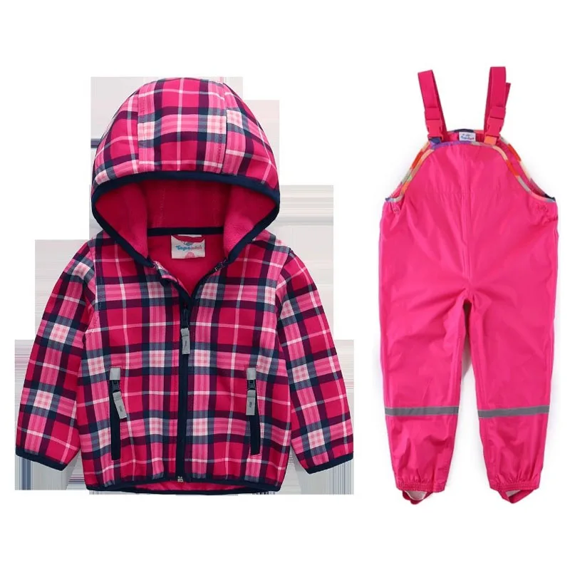 

Autumn Children's Wear Girls Soft Shell Jacket Light Breathable Outdoor Set + Pants