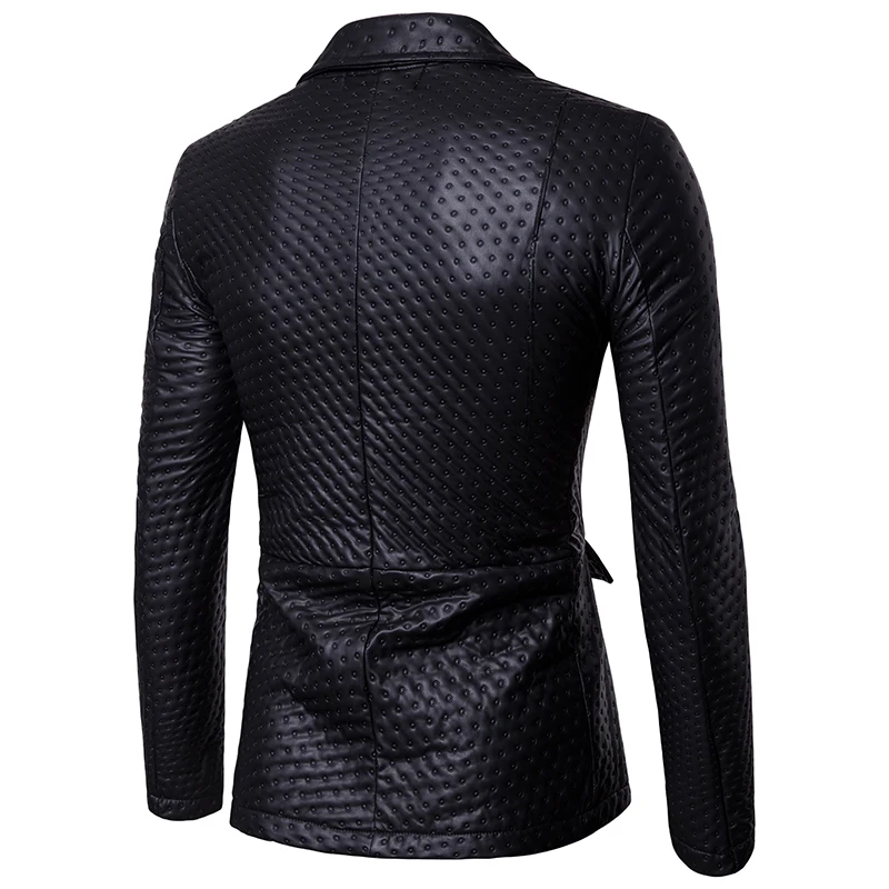 Мужской s PU кожаный пиджак высококачественный британский стиль повседневная приталенная куртка мужские блейзеры весеннее Мужское пальто Terno Masculino