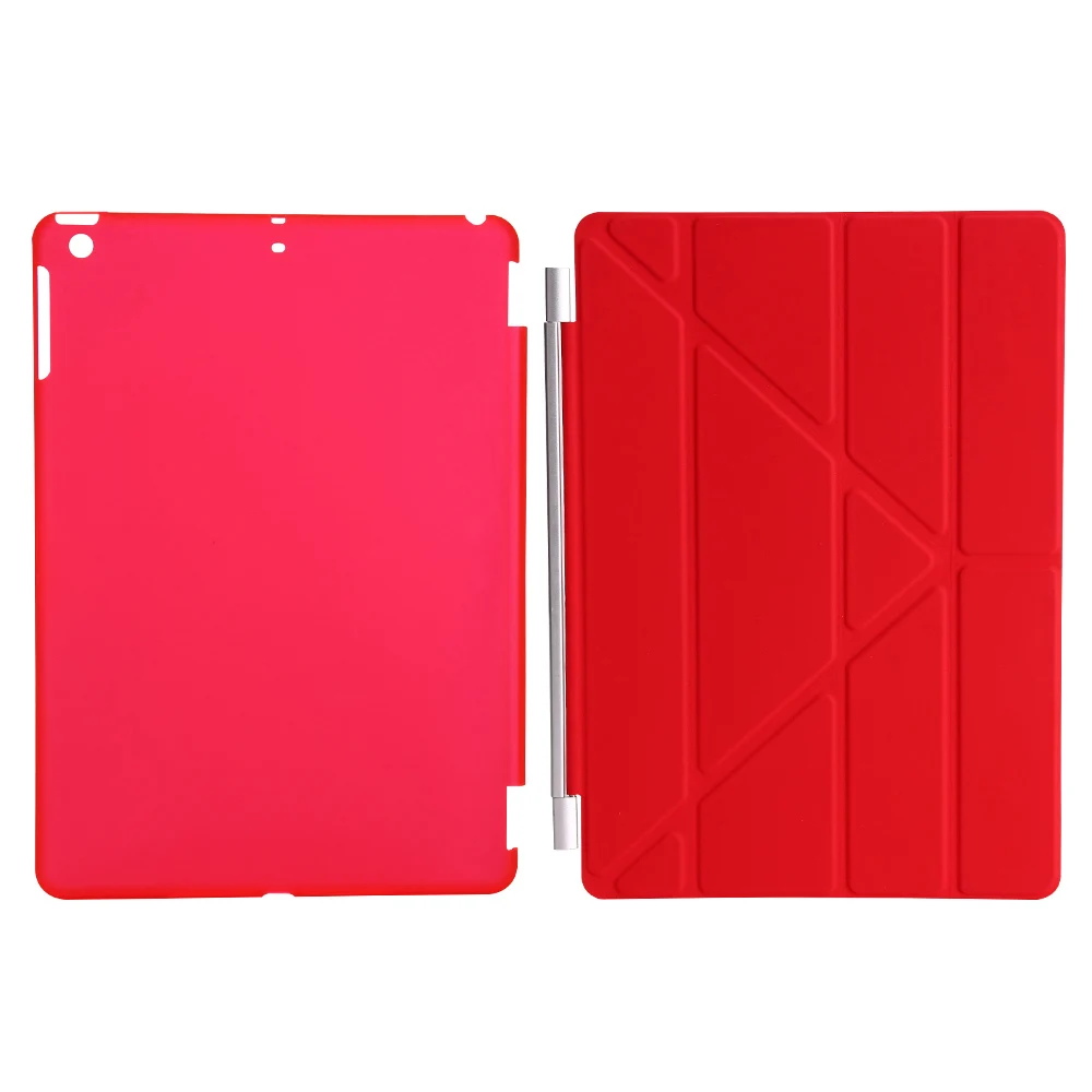 Для нового iPad / 9,7 дюймов чехол с несколькими стойками, смарт-чехол для Apple, iPad 9," с функцией автоматического сна/пробуждения A1893 - Цвет: red