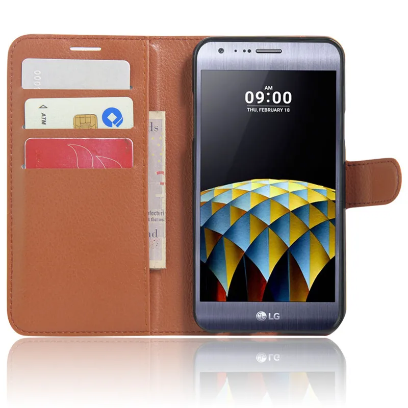 Чехол кошелек для LG X Cam K580 K580DS Кожаный флип чехол 5 2 дюйма роскошные магнитные