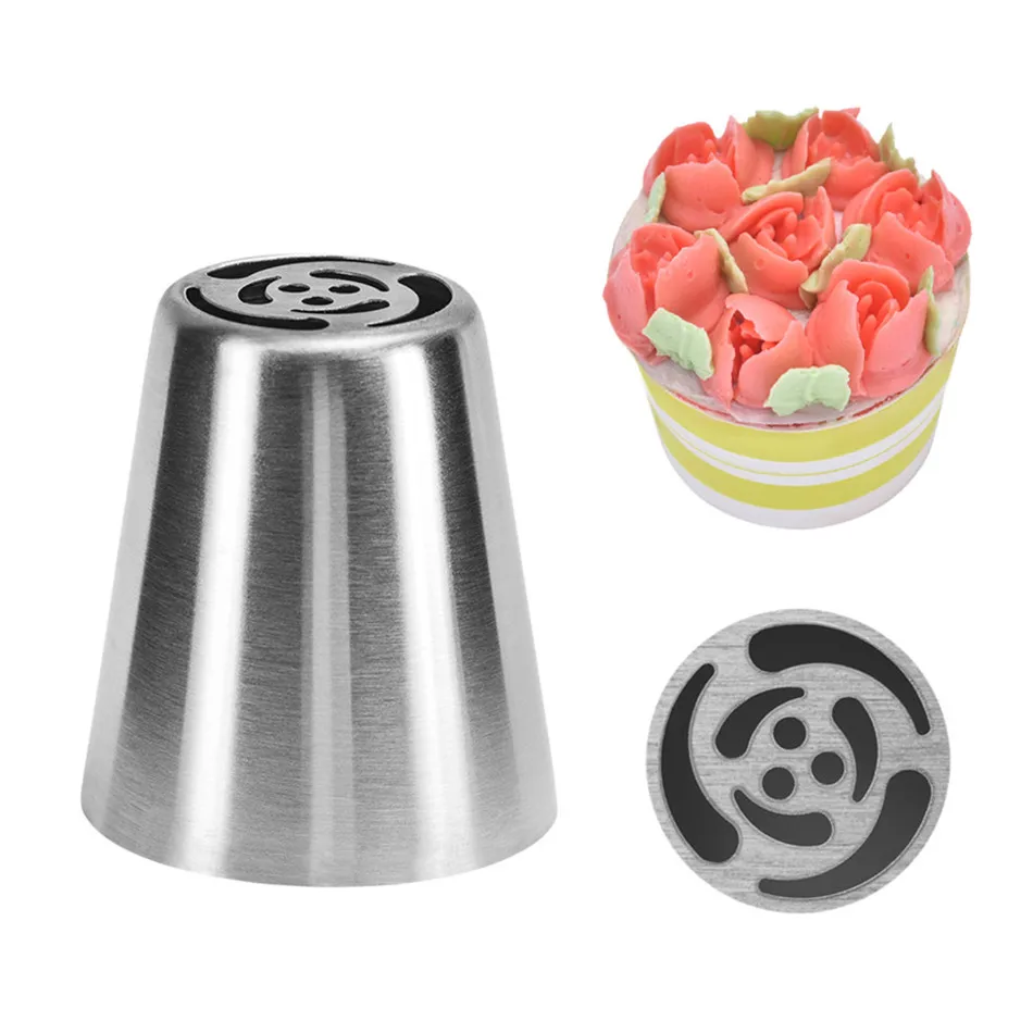 

2019 New Stainless Steel 1PC Russian Stainless Steel Icing Piping Nozzle Pastry Tips Fondant Cupcake Baking Tool