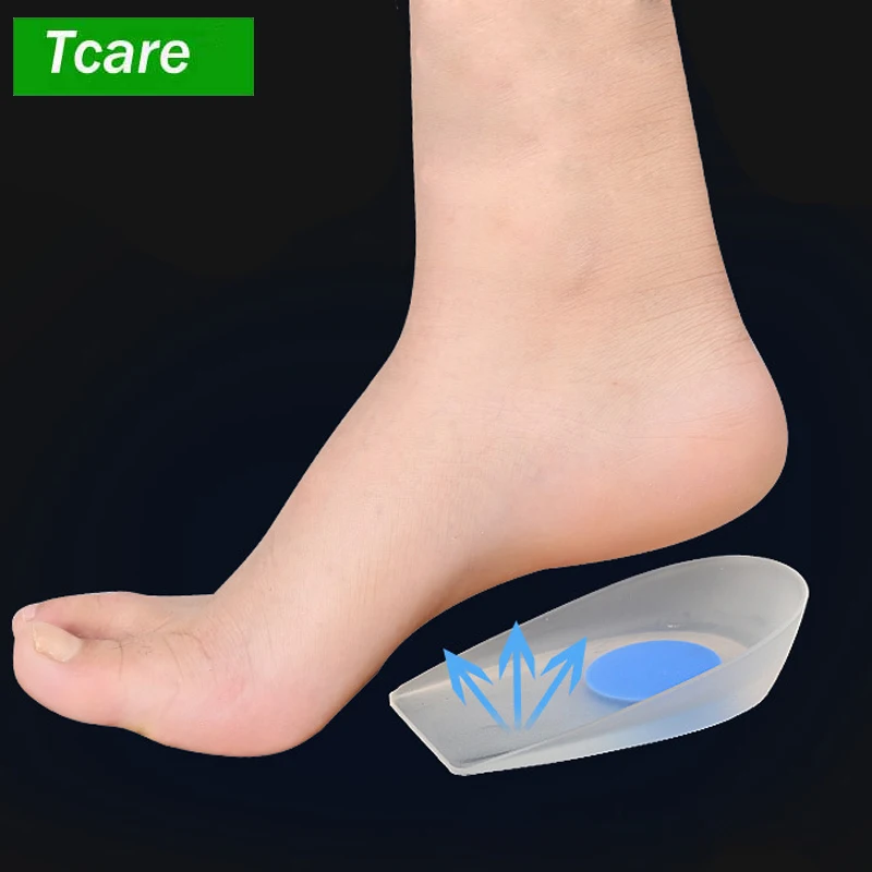 1Pair Silicone Heel Cups silicone heel pads for Bone Spurs Pain Relief