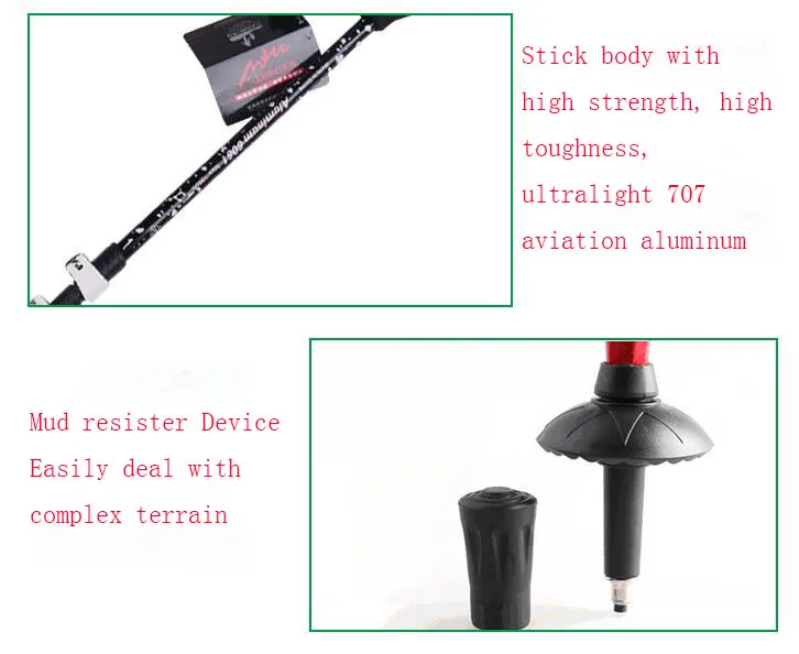 Sale Climding Anti-skid Alpenstock Ajustável Telescópica Camping Esqui Caminhadas Trekking Pole 2020 Hot 5 Esporte e Lazer